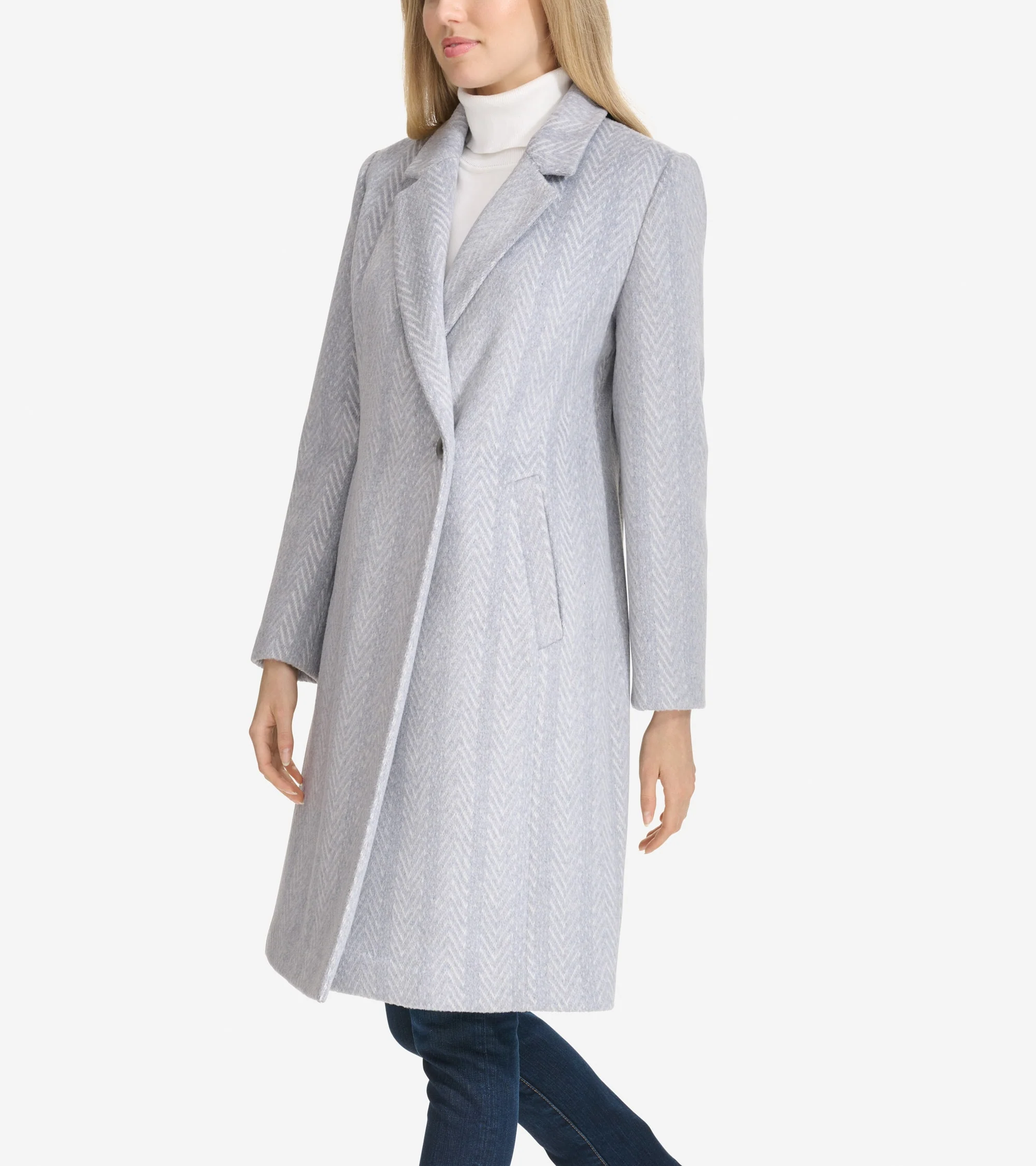 Women's Patterned Asymmetric Coat